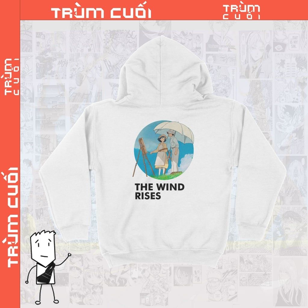  Áo Hoodie The Wind Rise- Ghibli, Trùm cuối  Anime Cine, Cotton 100% 2 màu nam nữ 0121 