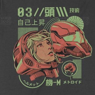  Áo thun Samus Aran - Metroid, Trùm Cuối Game, Unisex Cotton 100% 2 màu nam nữ 0416 