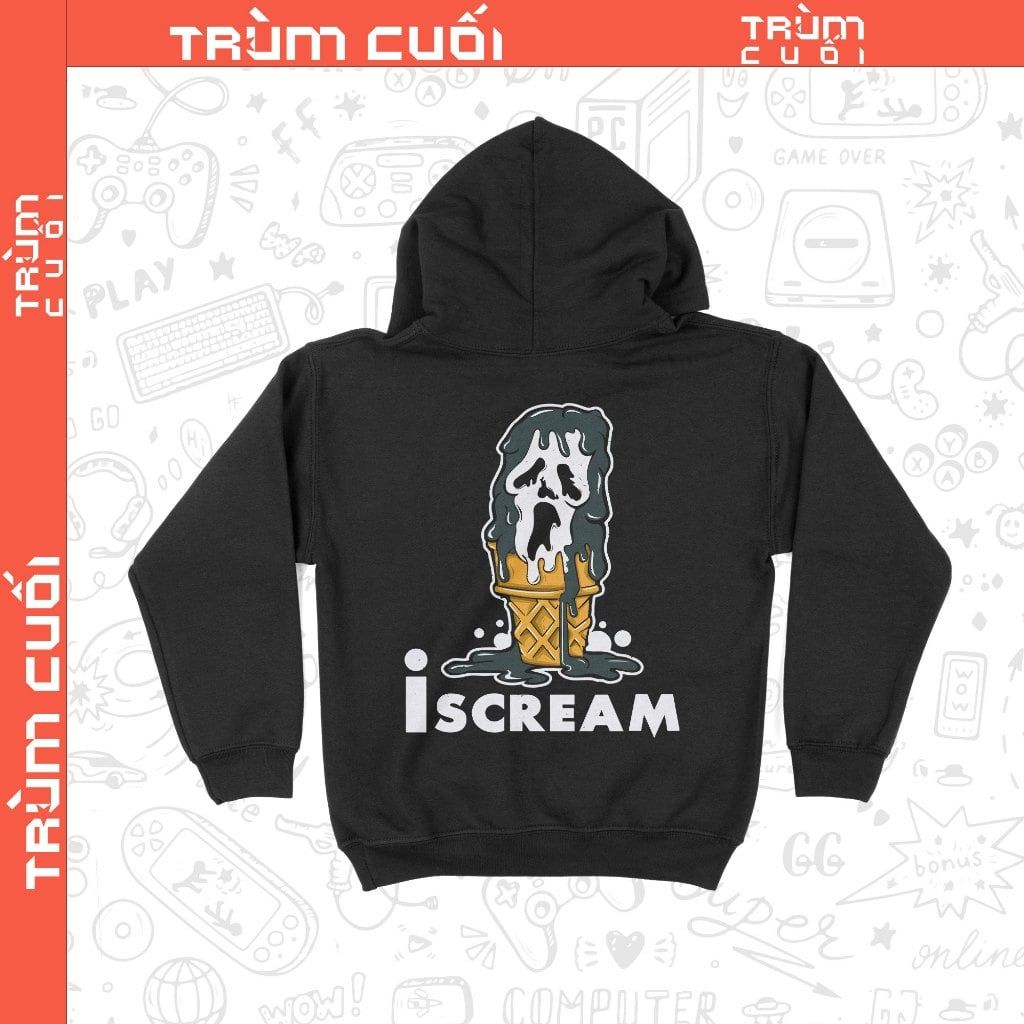  Áo Hoodie IScream, Trùm Cuối Halloween Horror Fes, Nỉ Bông 100% 2 màu nam nữ 0356 