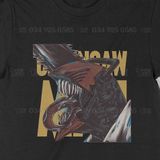  Áo thun Chainsaw Man Unisex Trùm Cuối Manga Anime, Cotton 100% 2 màu nam nữ 0019 