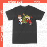  Áo thun Xmas Snoopy và Những người bạn, Trùm Cuối Christmas Festival, Unisex Cotton 100% 2 màu nam nữ 0382 