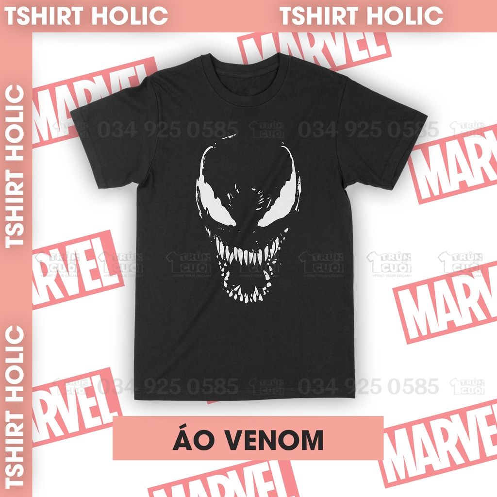  Áo thun Venom Unisex Trùm Cuối Marvel, Cotton 100% 2 màu nam nữ 0005 