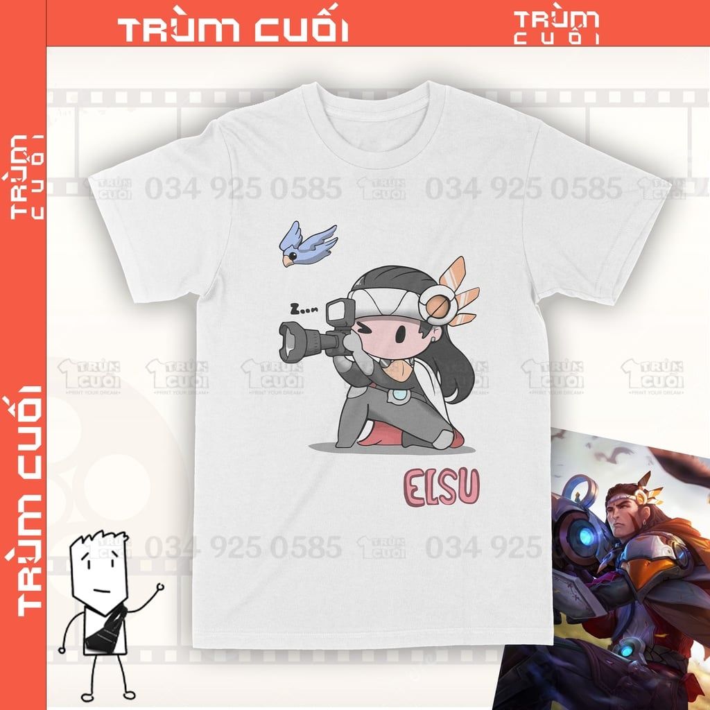  Áo thun Elsu chibi - Áo liên quân Unisex Trùm Cuối Game, Cotton 100% 2 màu nam nữ 0028 