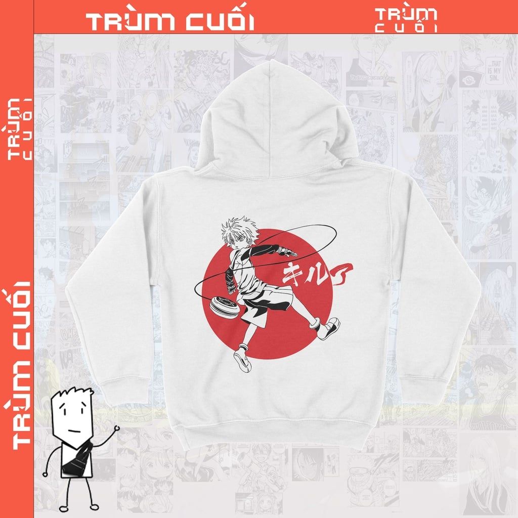  Áo  Hoodie Hunter × Hunter: Killua Zoldyck Unisex TSHIRT-HOLIC Anime,  Nỉ Bông 100% 2 màu nam nữ 