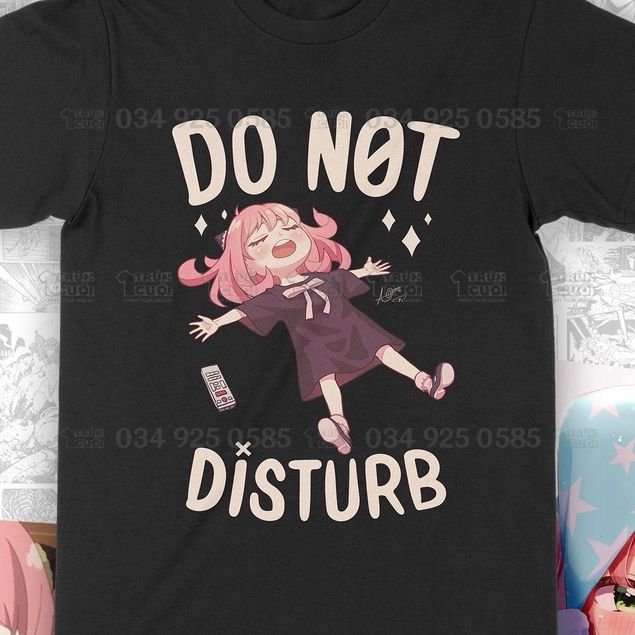  Áo thun Anya - Đừng Làm Phiền - Unisex Trùm Cuối Manga Anime, Cotton 100% 2 màu nam nữ 0013 