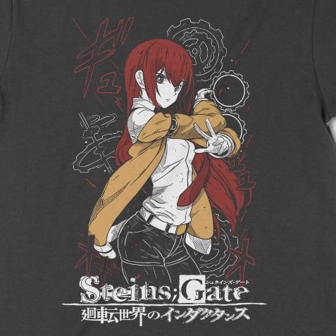  Áo thun Steins;Gate Kurisu Makise, Trùm Cuối Anime Game, Unisex Cotton 100% 2 màu nam nữ 0328 