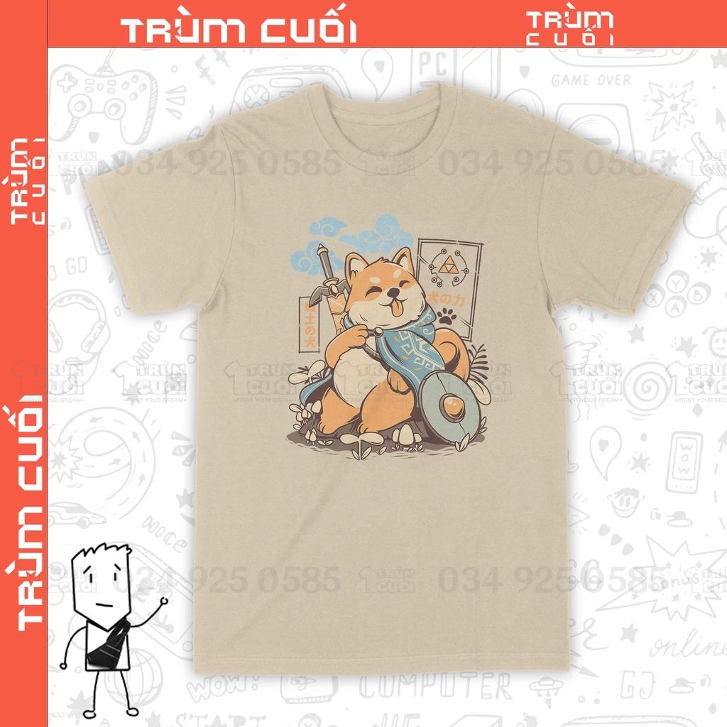  Áo thun Legend of Shiba, Trùm Cuối Game, Unisex Cotton 100% 2 màu nam nữ 0213 