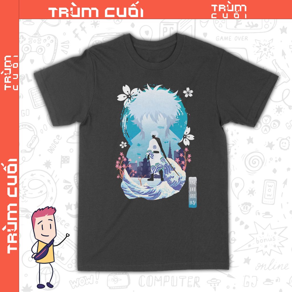  Áo thun Gintama - Gintoki Sakata, Trùm Cuối Anime, Unisex Cotton 100% 6 màu nam nữ 0330 
