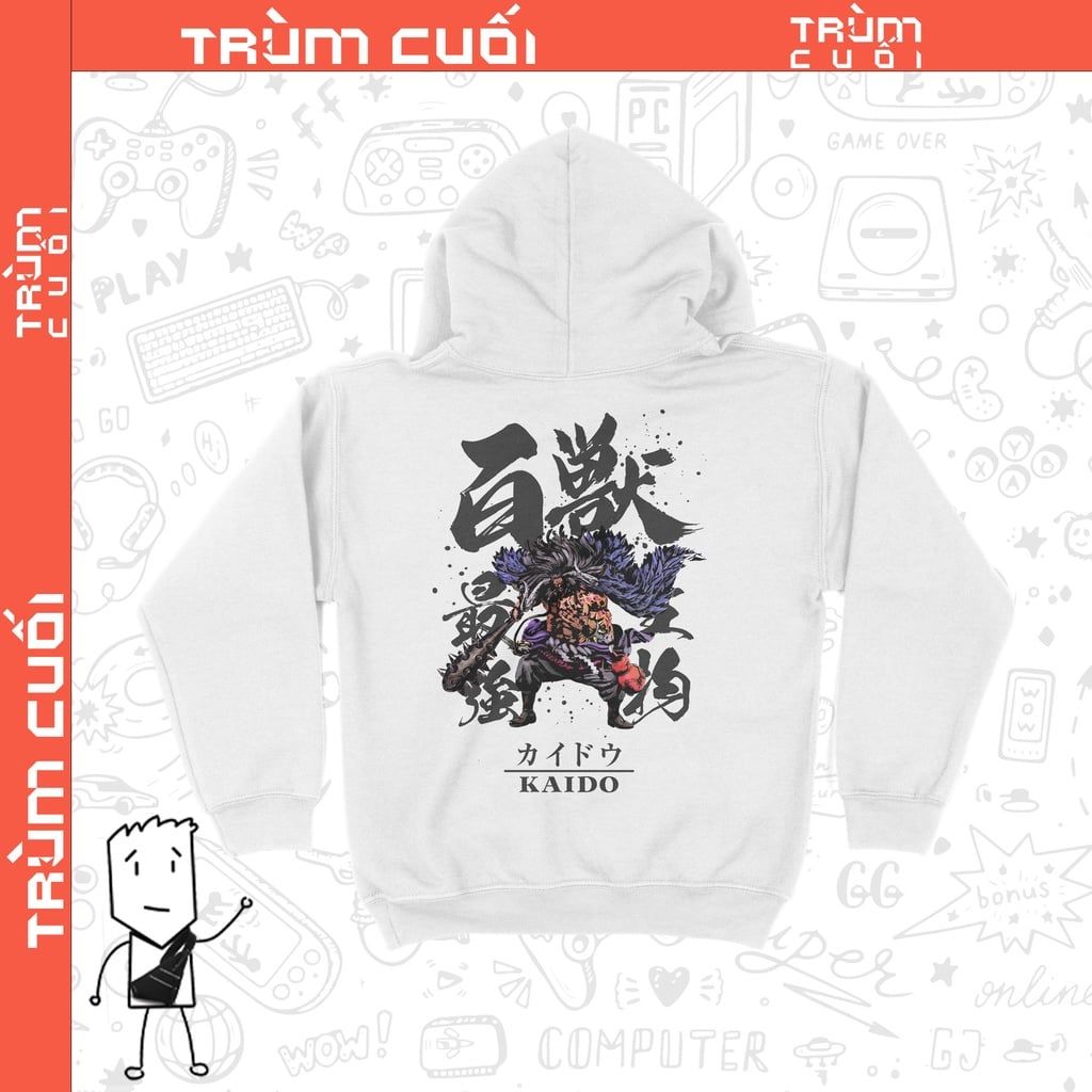  Áo Hoodie Kaido - One Piece, Trùm Cuối Anime, Nỉ Bông 100% 2 màu nam nữ 0167 