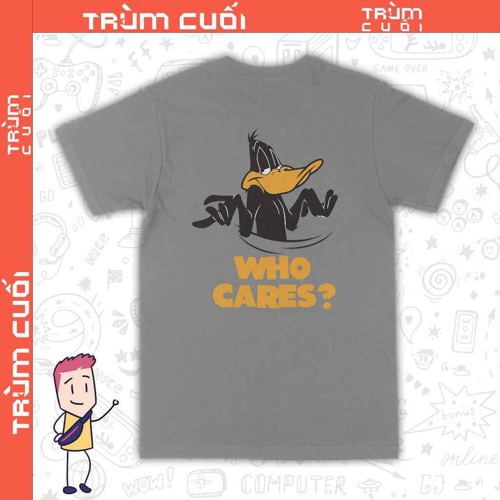  Áo thun 2 mặt Daffy Duck - Not My Problem, Trùm Cuối Cartoon Casual, Unisex Cotton 100% 2 màu nam nữ 0311 