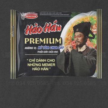  Áo thun Mì Hảo Hán, Trùm Cuối Meme, Unisex Cotton 100% 2 màu nam nữ 0308 