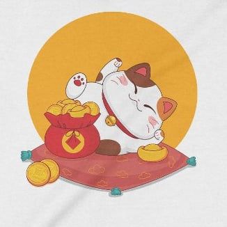  Áo Sweater Mèo Thần Tài Nằm Thảnh Thơi, Trùm Cuối TẾT 2023, Nỉ Bông 100% 2 màu nam nữ 0197 