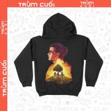  Áo Hoodie Eren - Khát Vọng Tự Do - Attack on Titan, Trùm Cuối Anime, Unisex Nỉ Bông 100% 2 màu nam nữ 0360 