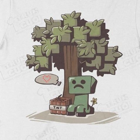  Áo thun Minecraft - Baby Sad, Trùm Cuối Game, Unisex Cotton 100% 2 màu nam nữ 0436 