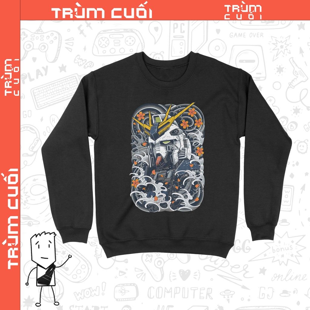  Áo Sweater Gundam, Trùm Cuối Anime, Cotton 100% 2 màu nam nữ 0226 