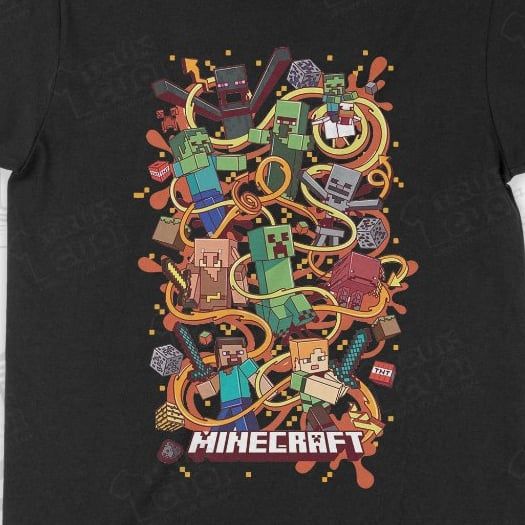  Áo thun Minecraft - Graffity, Trùm Cuối Game, Unisex Cotton 100% 2 màu nam nữ 0435 