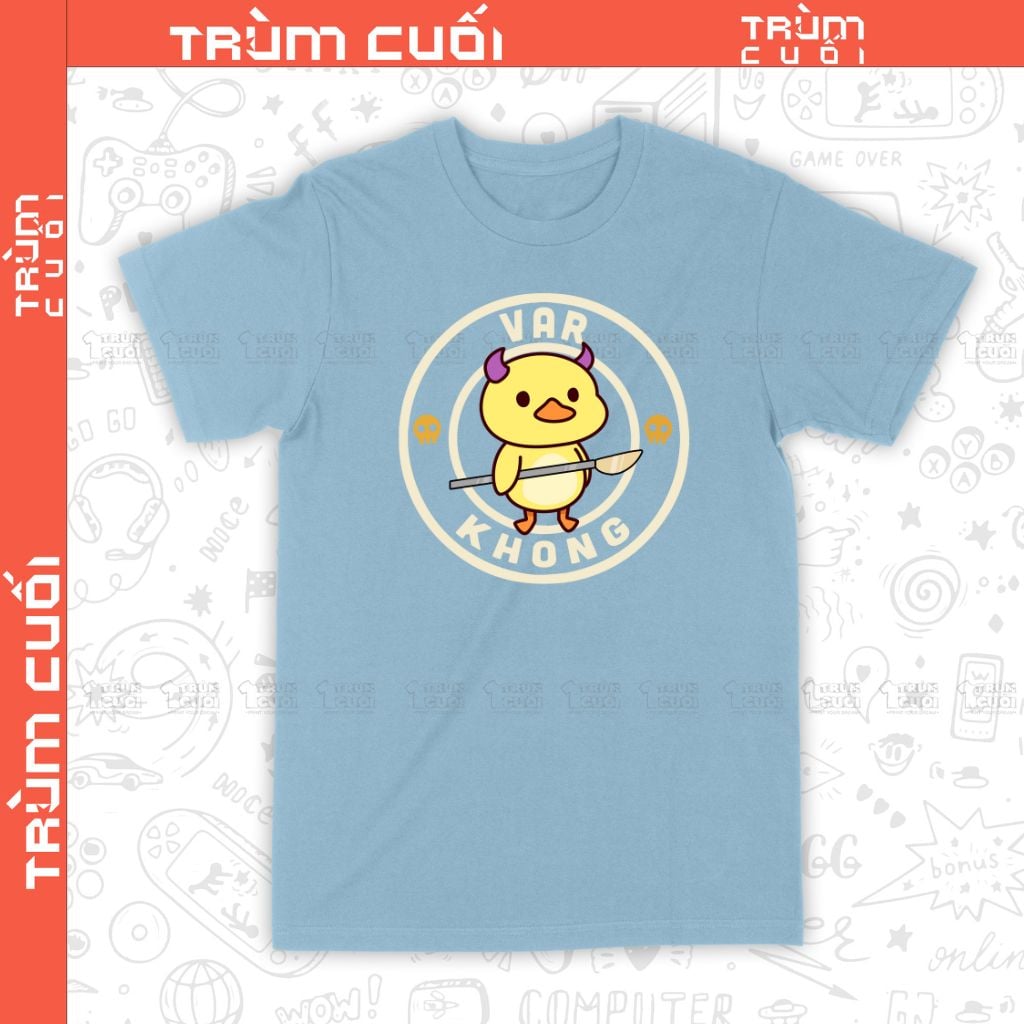  Áo thun Var Không Unisex Trùm Cuối , Cotton 100% 2 màu nam nữ 0041 