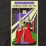  Áo thun Tarot - Justice, Firewood x Trùm Cuối, Unisex Cotton 100% 2 màu nam nữ 0394 