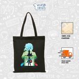  Túi Tote Game, Trùm Cuối 2025, 100% vải Canvas 35x40 cm - Unisex Nam Nữ 2 màu đen trắng 