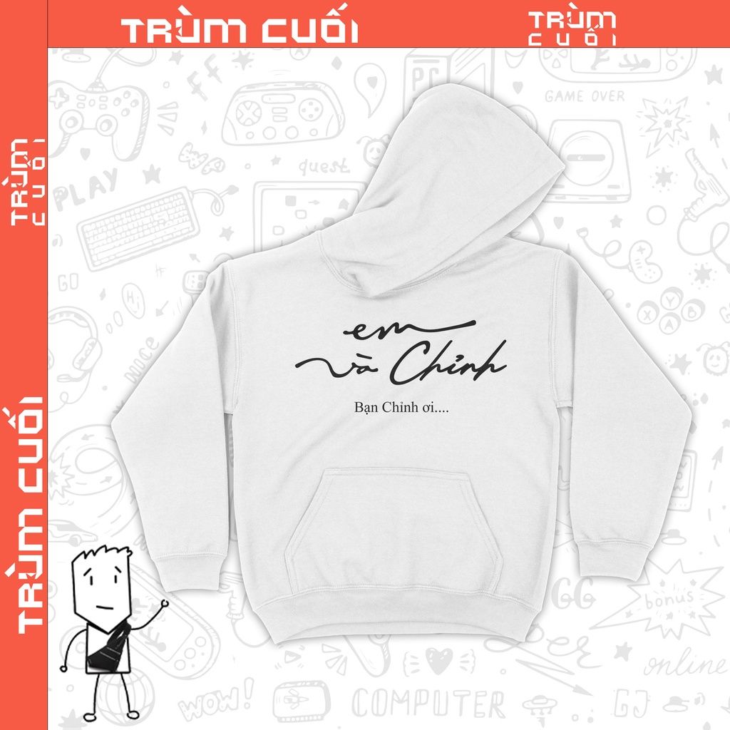 Áo Hoodie Em và Chỉnh, Trùm cuối Meme, Cotton 100% 2 màu nam nữ 0201 0202 