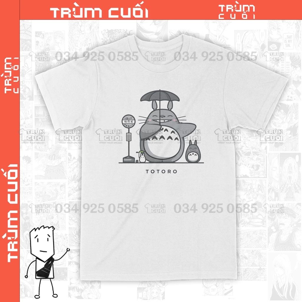  Áo thun Totoro - Ghibli Trùm cuối Cine, Cotton 100% 2 màu nam nữ 0107 