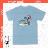  Áo thun Wall-E Giáng Sinh, Trùm Cuối Christmas Cine, Cotton 100% 2 màu nam nữ 0181 
