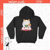  Áo hoodie Mèo Thần Tài Ngồi Chơi, Trùm Cuối 2023, Unisex Nỉ Bông 100% 2 màu nam nữ 0198 
