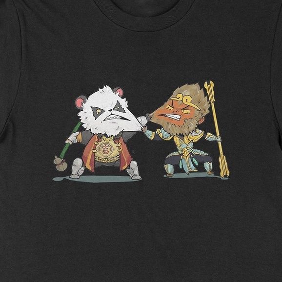  Áo thun Zuka Vs Wukong chibi - Áo liên quân Unisex Trùm Cuối Game, Cotton 100% 2 màu nam nữ 0031 