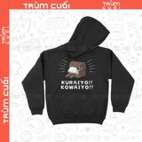  Áo Hoodie Frienne Kuraiyo Kowaiyo - Pháp Sư Tiễn Táng, Trùm Cuối Anime, Nỉ Bông 100% Unisex nam nữ 0407 