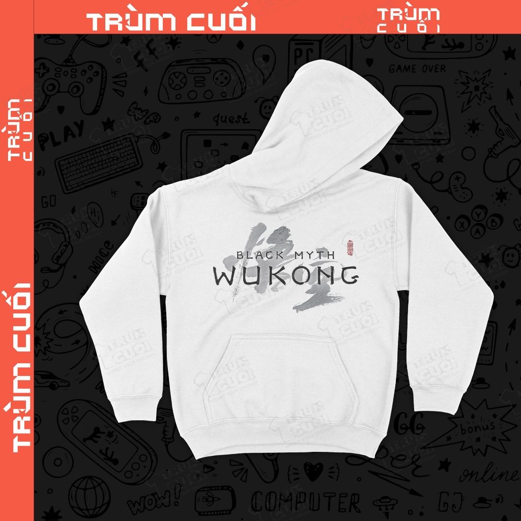  Áo Hoodie Black Myth: Wukong - Hắc Thoại: Ngộ Không, Trùm Cuối Game, Nỉ Bông 100% Unisex nam nữ 0439 