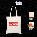 Túi Tote Meme, Trùm Cuối 2025, 100% vải Canvas 35x40 cm - Unisex Nam Nữ 2 màu đen trắng 