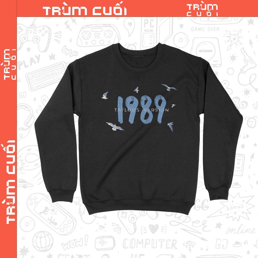  Áo Sweater 1989 Taylor's Version, Trùm Cuối Thần Tượng Âm Nhạc, Unisex Nỉ Bông 100% 2 màu nam nữ 