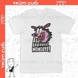  Áo thun Coward Dog, Trùm cuối Cartoon Cine,Unisex Cotton 100% 2 màu nam nữ 0210 