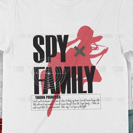  Áo thun Spy x Family: Thorn Princess Unisex Trùm Cuối Manga Anime, Cotton 100% 2 màu nam nữ 0015 