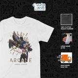  Áo thun Arcane Jinx Thần Đồng, Trùm Cuối Game Liên Minh Huyền Thoại, Unisex Cotton 100% 4 màu nam nữ 0449 