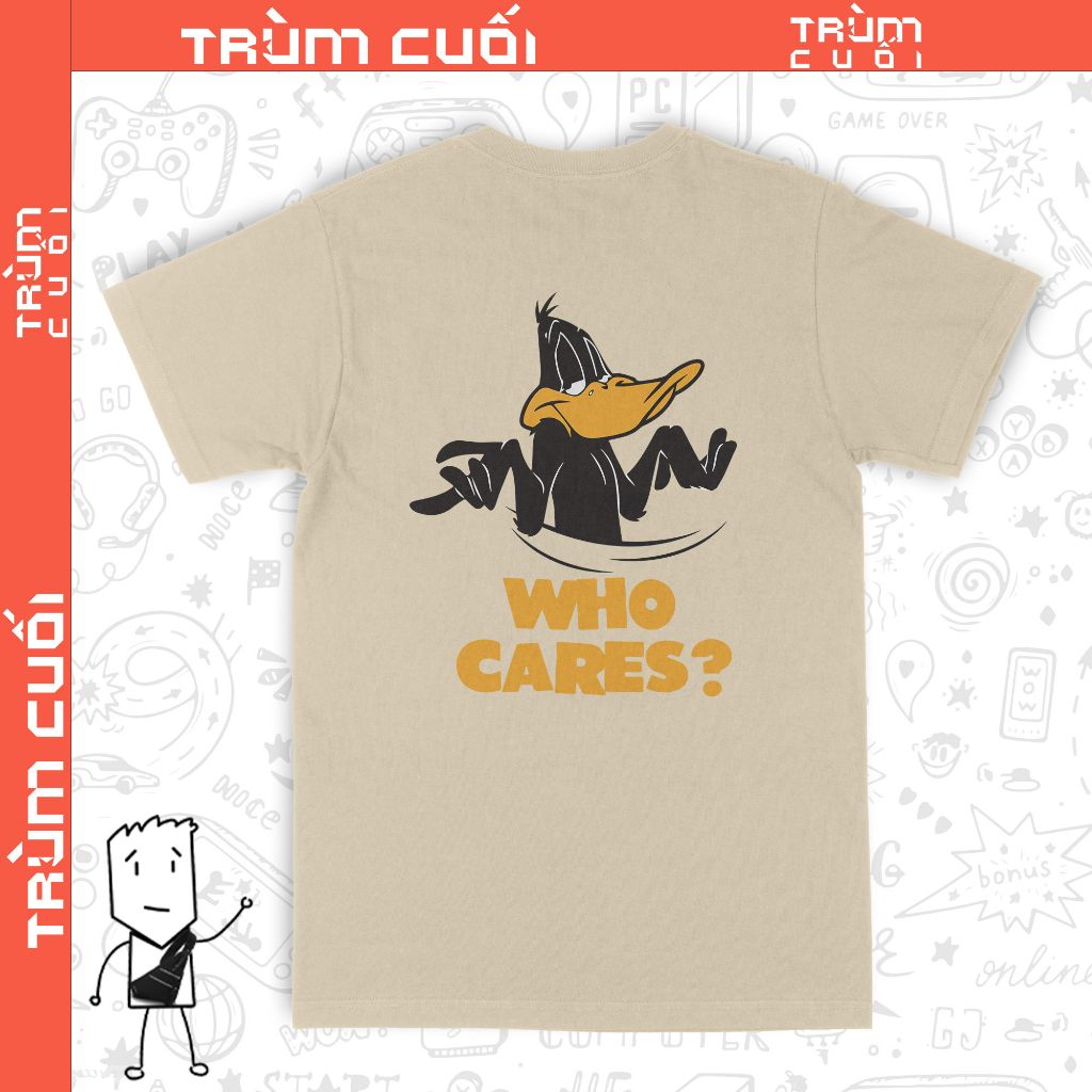  Áo thun 2 mặt Daffy Duck - Not My Problem, Trùm Cuối Cartoon Casual, Unisex Cotton 100% 2 màu nam nữ 0311 