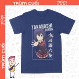  Áo thun Takanashi Rikka Kai, Trùm Cuối Anime, Unisex Cotton 100% 3 màu nam nữ 0342 