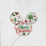  Áo Sweater Chuột Mickey Xmas, Trùm Cuối Cartoon Christmas Festival, Nỉ Bông 100% Unisex nam nữ 0380 