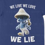  Áo thun Smurf Cat - We Live We Love We Lie, Trùm Cuối Meme, Cotton 100% 2 màu nam nữ 0343 