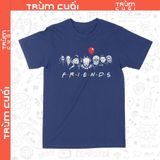  Áo thun Horror Friends, Trùm Cuối Halloween Horror, Unisex Cotton 100% 2 màu nam nữ 0355 