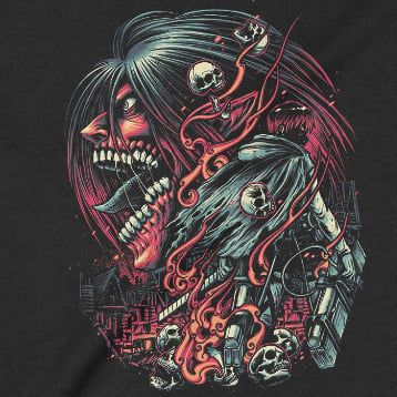  Áo Sweater Mecha Eren - Attack on Titan, Trùm Cuối Anime, Unisex Nỉ Bông 100% 2 màu nam nữ 0237 