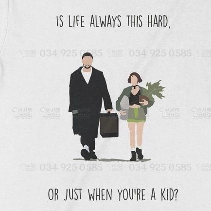  Áo thun Léon: The Professional Trùm Cuối Cine, Cotton 100% 2 màu nam nữ 0088 
