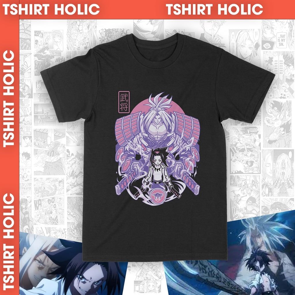  Áo thun Shaman King Unisex Trùm Cuối Manga Anime, Cotton 100% 2 màu nam nữ 0064 
