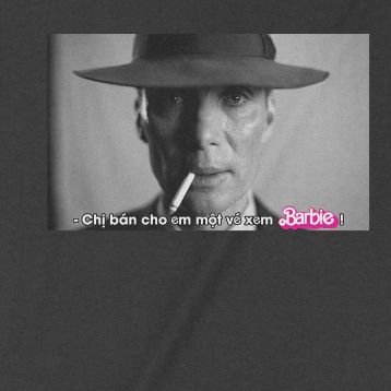  Áo thun Mua Vé Barbie x Oppenheimer, Trùm Cuối Movie Meme, Unisex Cotton 100% 2 màu nam nữ 0291 