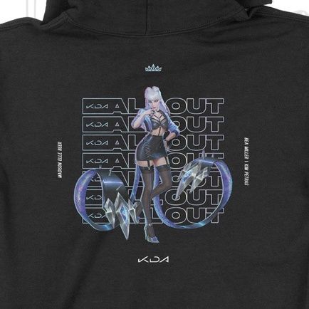  Áo Hoodie K/DA ALL OUT Evelynn - Liên Minh Huyền Thoại, Trùm Cuối Game, Nỉ Bông 100% Unisex nam nữ 0171 