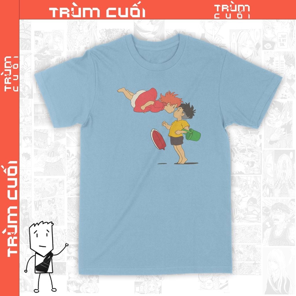  Áo thun Cô bé người cá Ponyo - Ghibli Trùm cuối  Anime Cine, Cotton 100% 2 màu nam nữ 0120 