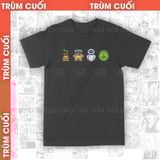  Áo thun Wall E, Trùm Cuối Cartoon, Unisex Cotton 100% 2 màu nam nữ 0037 