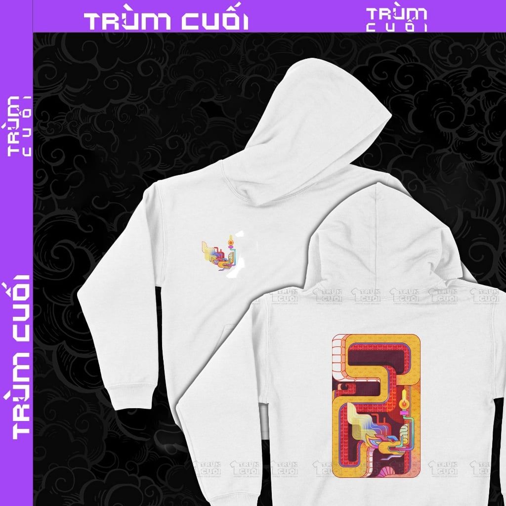  Áo hoodie 2 mặt Rồng Rắn Bắt Đèn, Trùm Cuối Đăng Hỏa Chi Thần 2024, Nỉ bông 100% 2 màu nam nữ 0403 