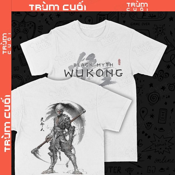  Áo thun Black Myth: Wukong - Hắc Thoại: Ngộ Không, Trùm Cuối Game, Unisex Cotton 100% nam nữ 0439 