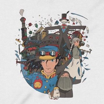  Áo Sweater Howl' Moving Castle -  Trùm Cuối Anime Cine Movie, Nỉ Bông100% 2 màu nam nữ 0105 